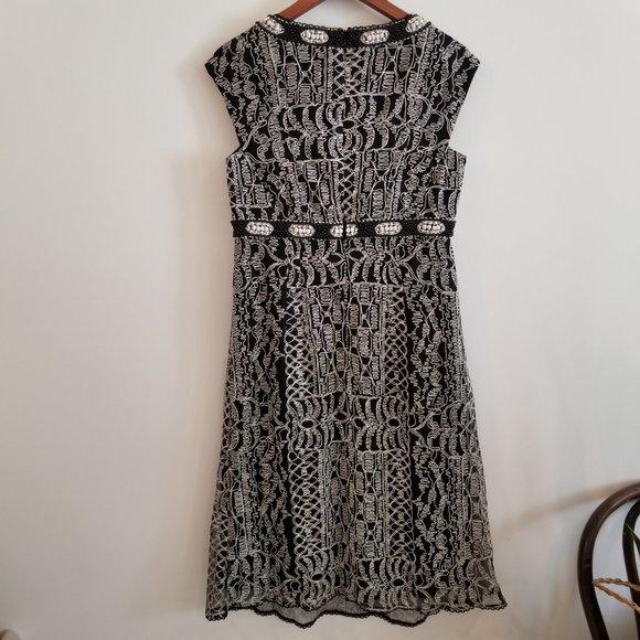 Nanette Lepore Beaded Embroidery Cocktail Dress 10 - Picture 3 of 4